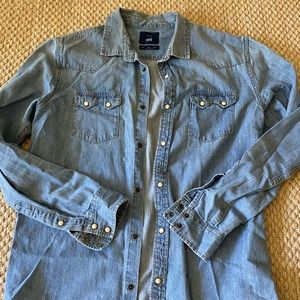Men Denim shirt Size L (slim fitted)
